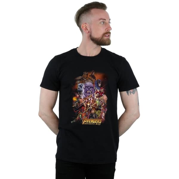 Marvel Mens Avengers Infinity War Character Poster T-Shirt