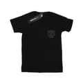Miniatyrbild 1 av 5: Marvel Pojkvänst-shirt i bomull med brösttryck - dam/dam Black Panther - svart på svart