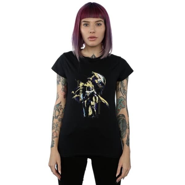 Marvel Womens/Ladies Avengers Endgame Gold Thanos Cotton T-Shirt