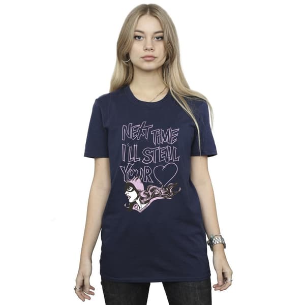 DC Comics Womens/Ladies Batman Batgirl I´ll Steal Your Heart Cotton Boyfriend T-Shirt