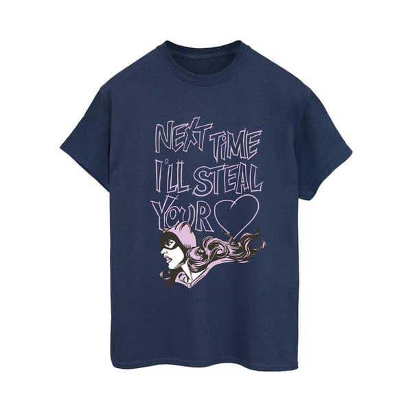 DC Comics Womens/Ladies Batman Batgirl I´ll Steal Your Heart Cotton Boyfriend T-Shirt