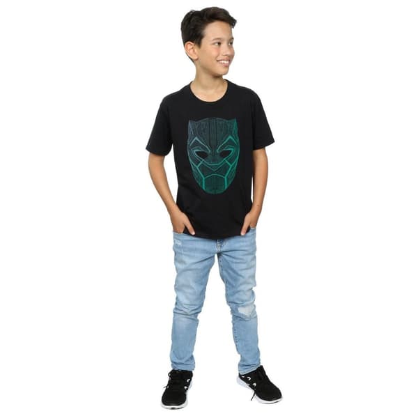 Marvel Boys Black Panther Tribal Mask T-Shirt