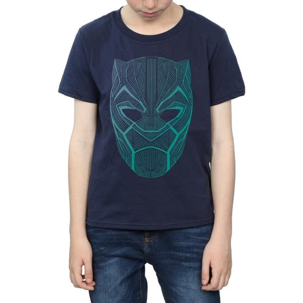 Marvel Boys Black Panther Tribal Mask T-Shirt