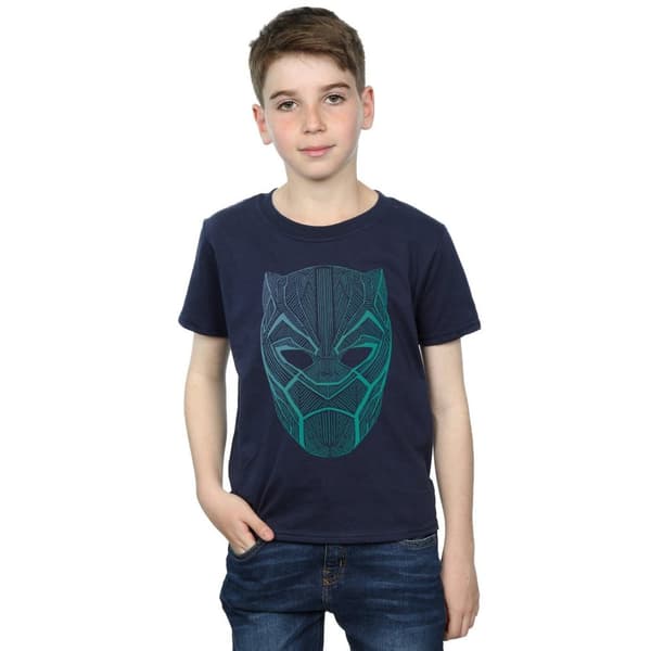 Marvel Boys Black Panther Tribal Mask T-Shirt