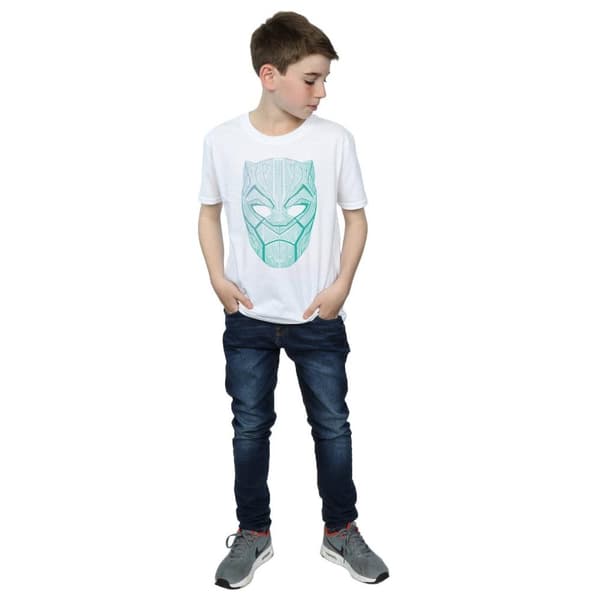 Marvel Boys Black Panther Tribal Mask T-Shirt