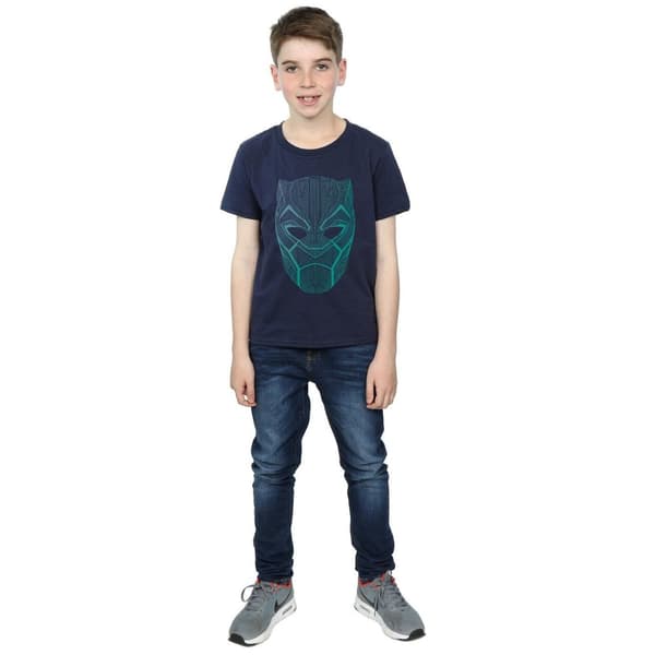 Marvel Boys Black Panther Tribal Mask T-Shirt