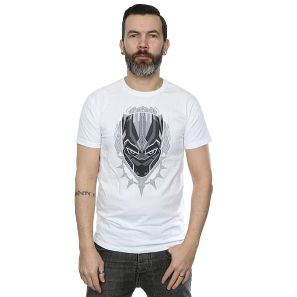 Marvel Mens Black Panther Head T-Shirt