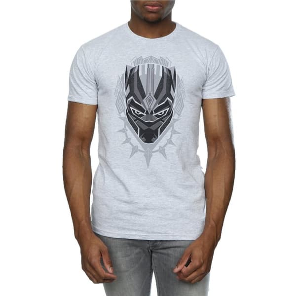 Marvel Mens Black Panther Head T-Shirt