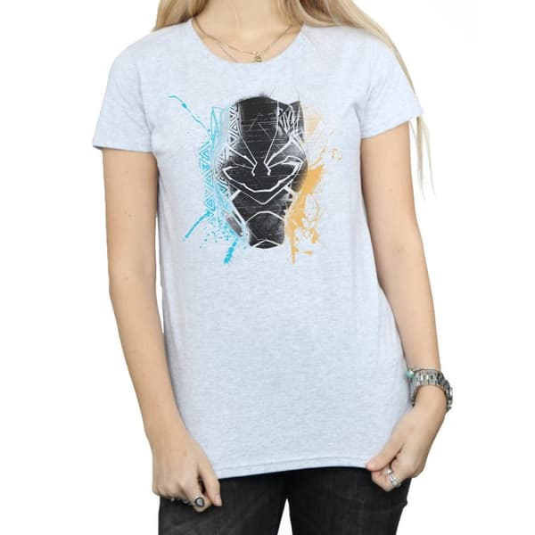 Marvel Womens/Ladies Black Panther Splash Cotton T-Shirt