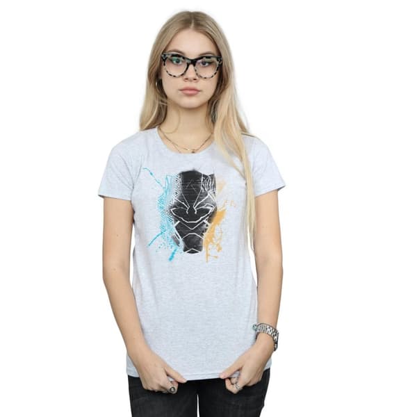Marvel Womens/Ladies Black Panther Splash Cotton T-Shirt