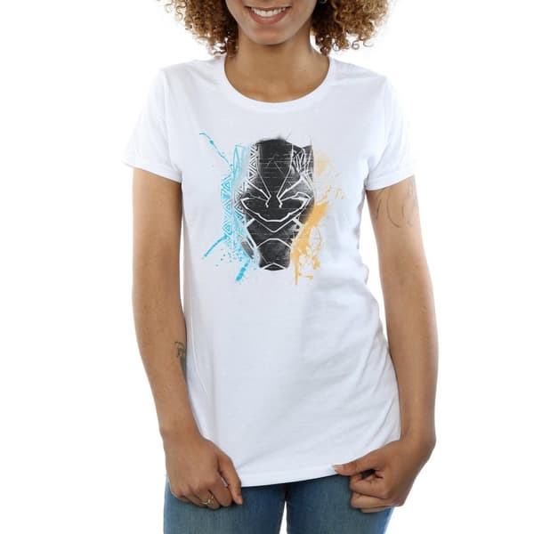 Marvel Womens/Ladies Black Panther Splash Cotton T-Shirt