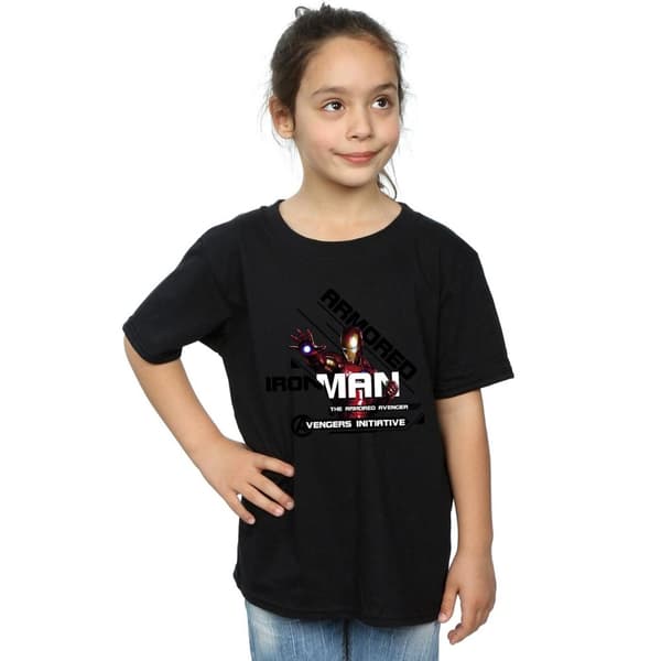 Marvel T-shirt i bomull för flickor - Iron Man - Avenger i pansar