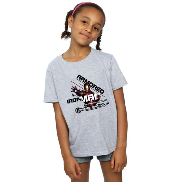 Marvel T-shirt i bomull för flickor - Iron Man - Avenger i pansar