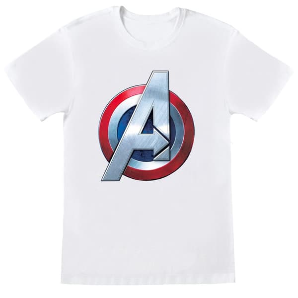Marvel Girls Avengers 3D Logo Cotton T-Shirt