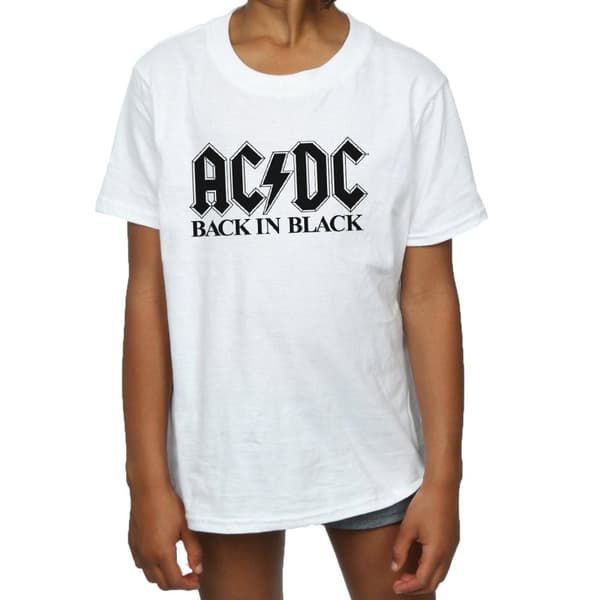 AC/DC Girls Back in Black Logo Cotton T-Shirt