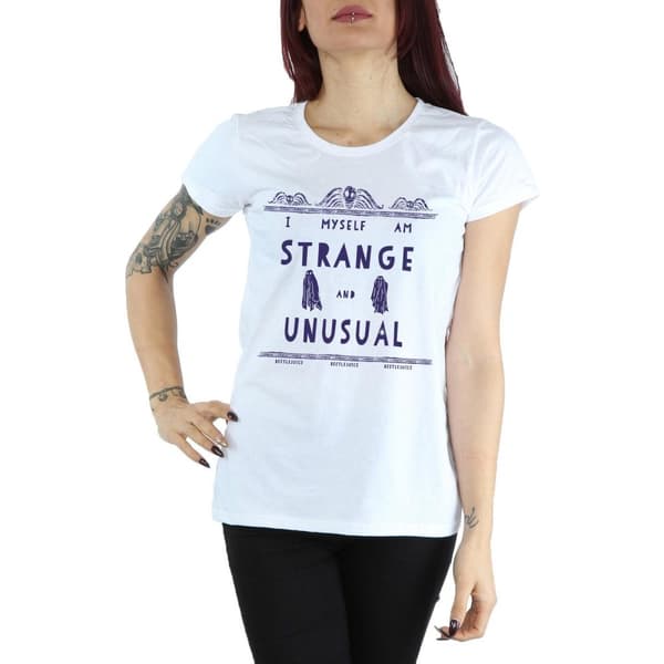 Beetlejuice Womens/Ladies Strange And Unusual Cotton T-Shirt
