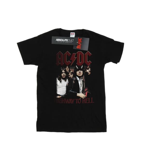 AC/DC Womens/Ladies Highway To Hell Cotton Boyfriend T-Shirt