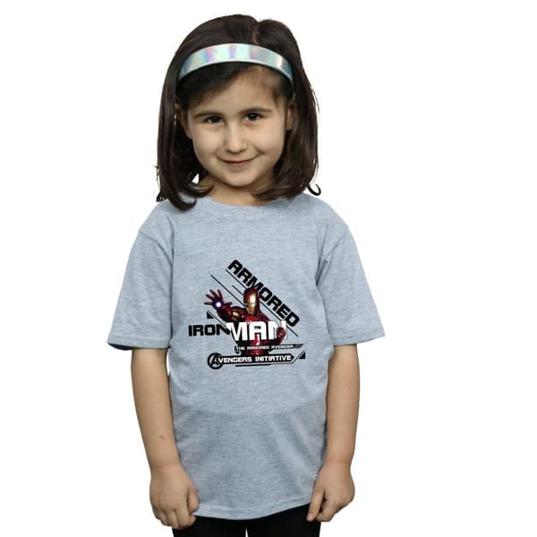 Marvel Girls Avengers Iron Man Armoured Avenger Cotton T-Shirt