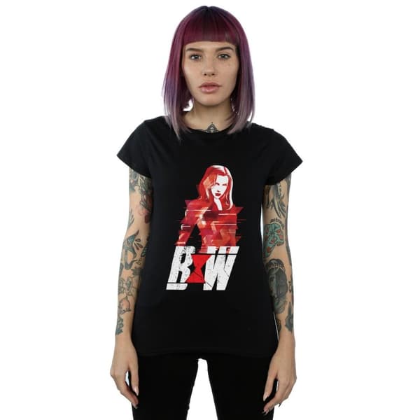 Marvel Dam/kvinnor - Black Widow Movie Logo Artwork - T-shirt i bomull