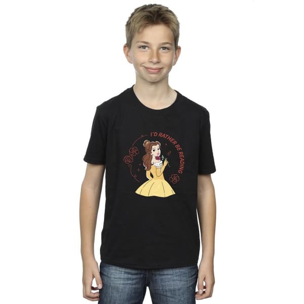 Disney Pojkar Skönheten och odjuret I´d Rather Be Reading T-shirt