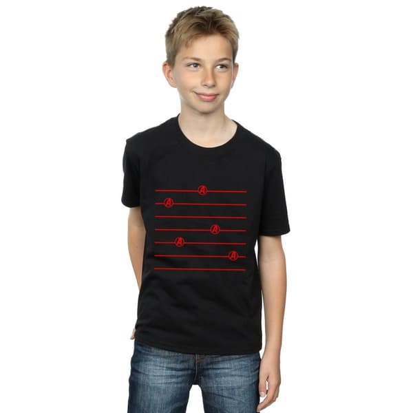 Marvel Pojkar Avengers Endgame Logo Stripes T-shirt