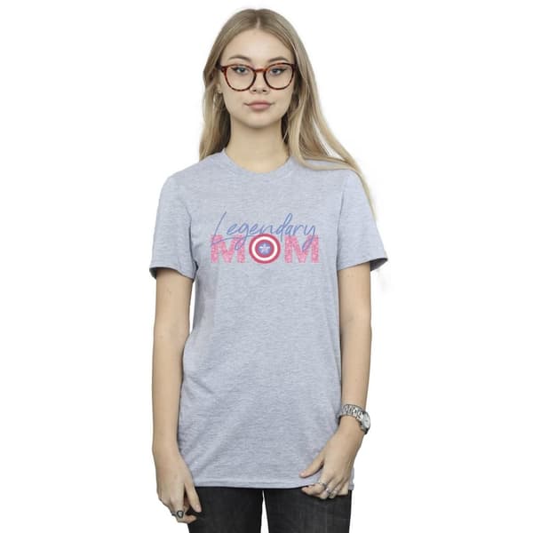 Marvel Womens/Ladies Avengers Captain America Mum Cotton Boyfriend T-Shirt