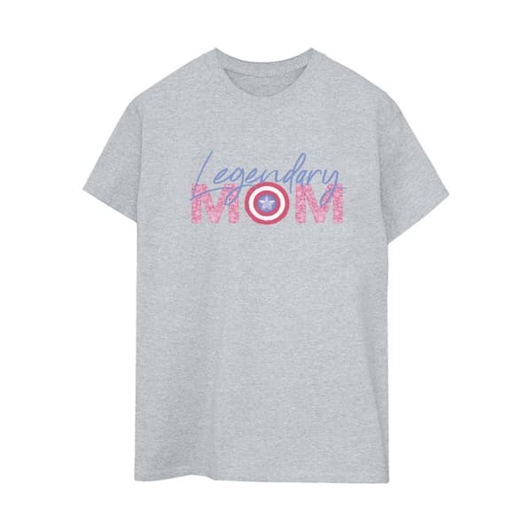 Marvel Womens/Ladies Avengers Captain America Mum Cotton Boyfriend T-Shirt