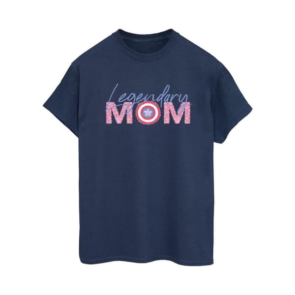 Marvel Womens/Ladies Avengers Captain America Mum Cotton Boyfriend T-Shirt