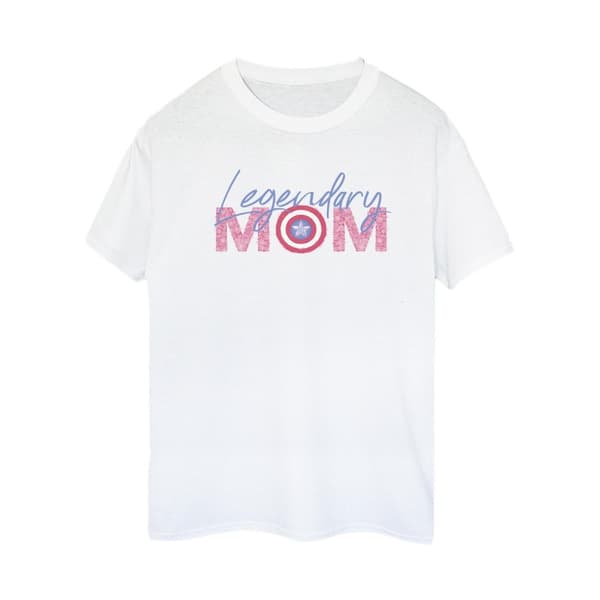 Marvel Womens/Ladies Avengers Captain America Mum Cotton Boyfriend T-Shirt