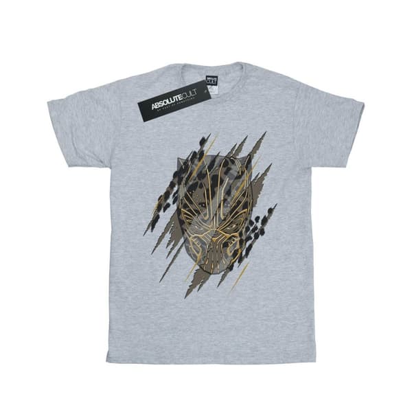 Marvel Womens/Ladies Black Panther Gold Head Cotton Boyfriend T-Shirt