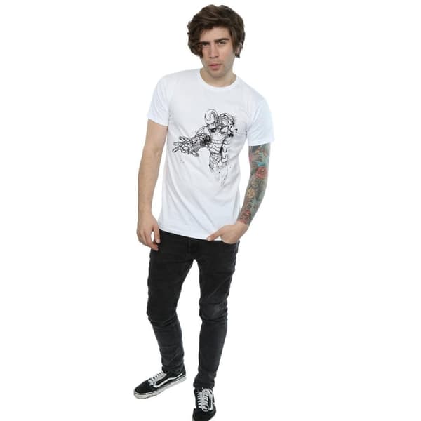 Marvel Mens Avengers Iron Man Mono Line T-Shirt