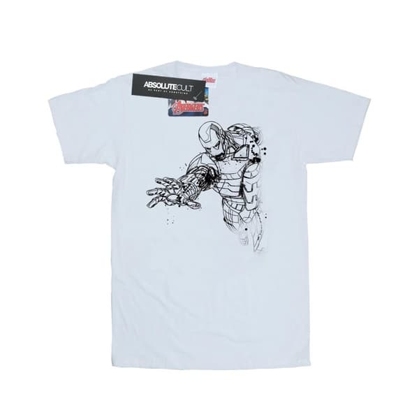 Marvel Mens Avengers Iron Man Mono Line T-Shirt