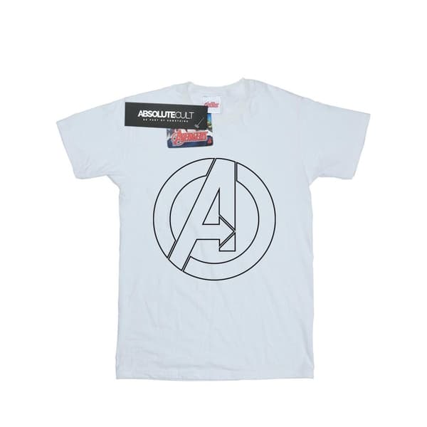 Marvel Boys Avengers Assemble A Logo Outline T-Shirt