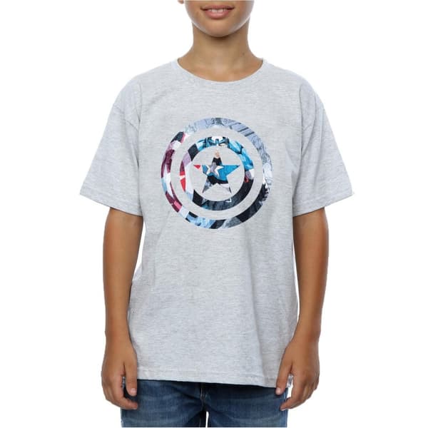 Marvel Boys Avengers Captain America Montage Symbol T-Shirt