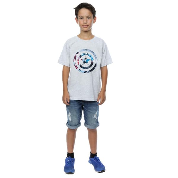 Marvel Boys Avengers Captain America Montage Symbol T-Shirt