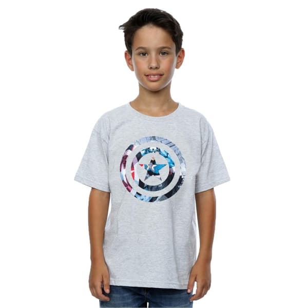 Marvel Boys Avengers Captain America Montage Symbol T-Shirt
