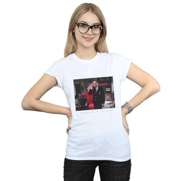 DC Comics Womens/Ladies Batman TV Series Bruce & Dick Photo Cotton T-Shirt