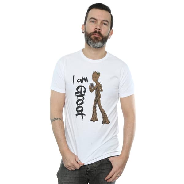 Marvel Mens Avengers Infinity War Graffiti Groot T-shirt