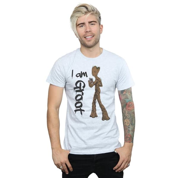 Marvel Mens Avengers Infinity War Graffiti Groot T-Shirt