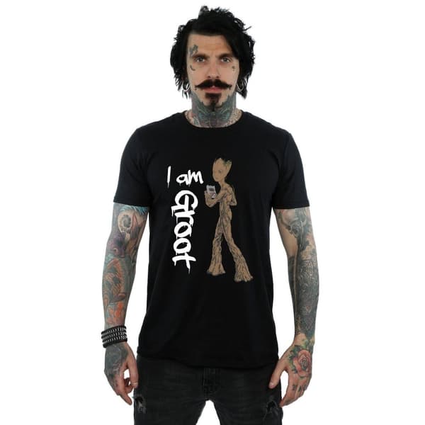 Marvel Mens Avengers Infinity War Graffiti Groot T-Shirt
