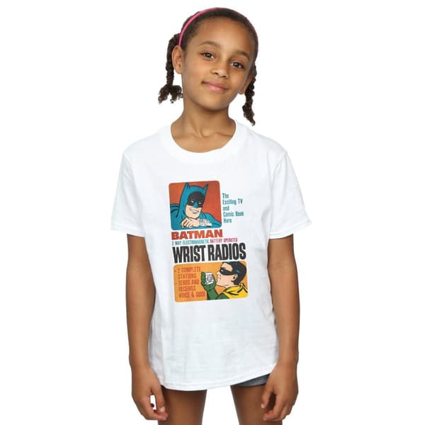 DC Comics Girls Batman TV Series Wrist Radios Cotton T-Shirt