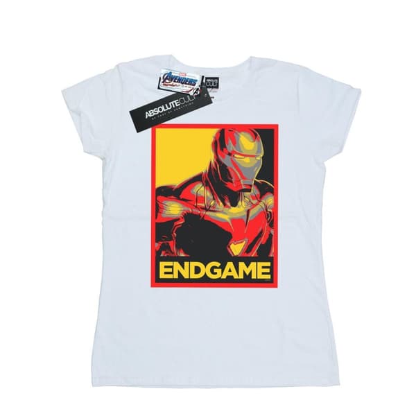 Marvel Dam/Tjej Avengers Endgame Iron Man Poster T-shirt i bomull