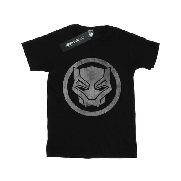 Marvel Dam/Herr - Black Panther - Boyfriend-t-shirt i bomull med ikon och tryck
