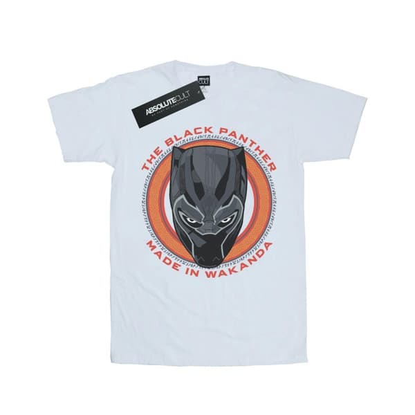 Marvel Dam/Tjej Black Panther Made in Wakanda Röd Bomull Boyfriend T-shirt