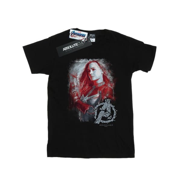 Marvel Dam/kvinnor Avengers Endgame Captain Marvel Boyfriend-t-shirt i borstad bomull