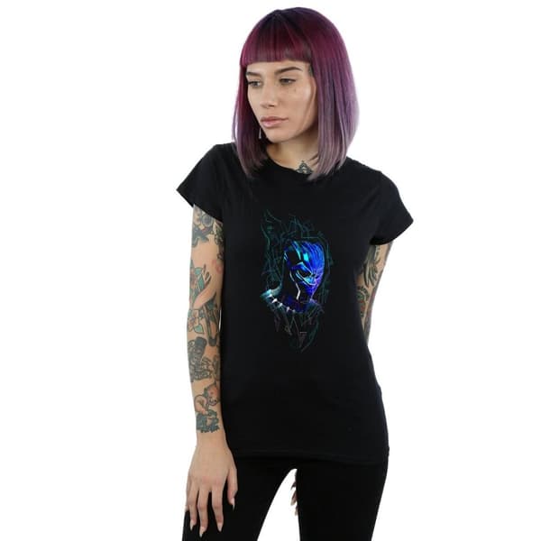 Marvel Dam/Tjej - Black Panther Neon Mask - Bomulls-T-shirt