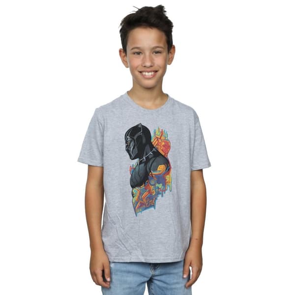 Marvel Boys Black Panther Profile T-Shirt