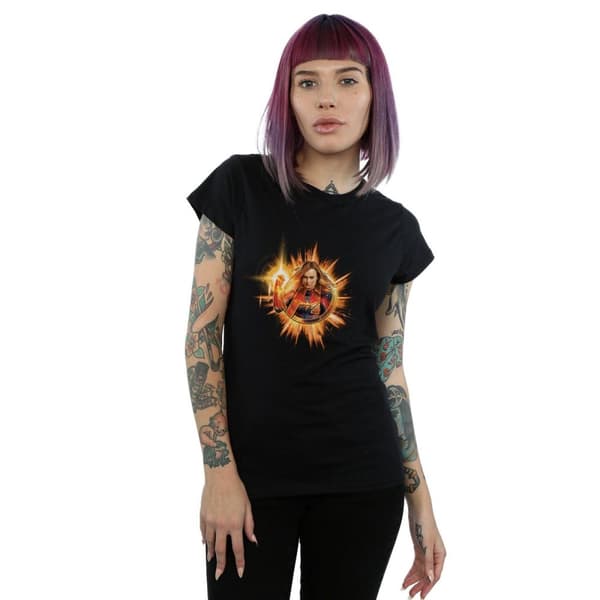Marvel Womens/Ladies Avengers Endgame Captain Marvel Blast Cotton T-Shirt