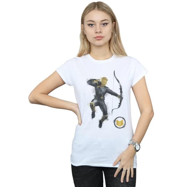 Marvel Womens/Ladies Avengers Endgame Painted Hawkeye Cotton T-Shirt