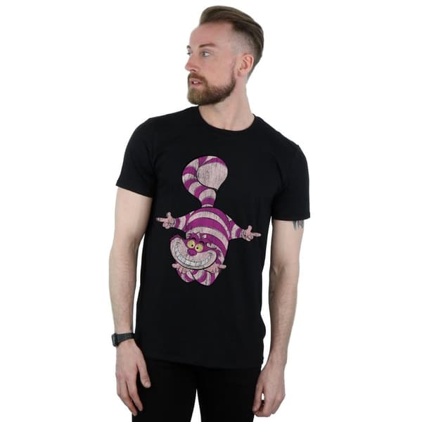 Disney Mens Alice i underlandet Cheshirekatten upp och ner T-shirt